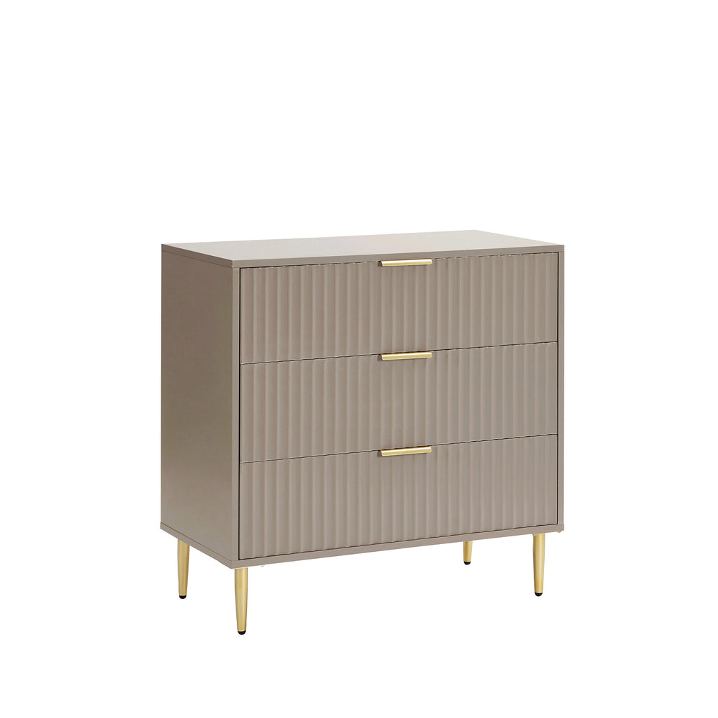 Commode 3 tiroirs - Taupe