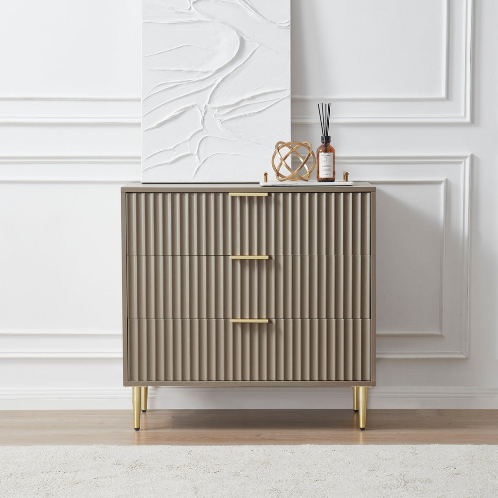 Commode 3 tiroirs - Taupe