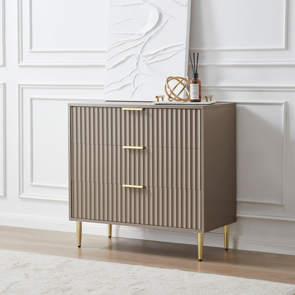 Commode 3 tiroirs - Taupe