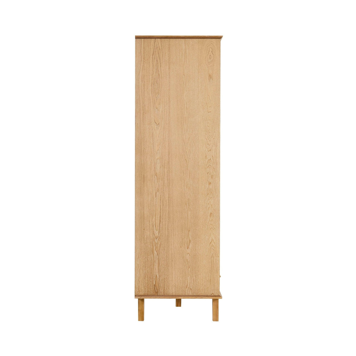 Armoire 2 portes avec tiroirs Concave – Bois clair