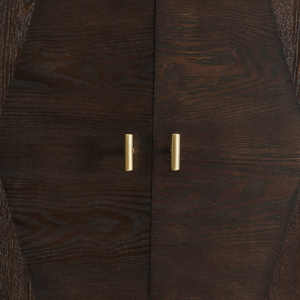 Armoire à 2 portes concave avec tiroirs - Noyer