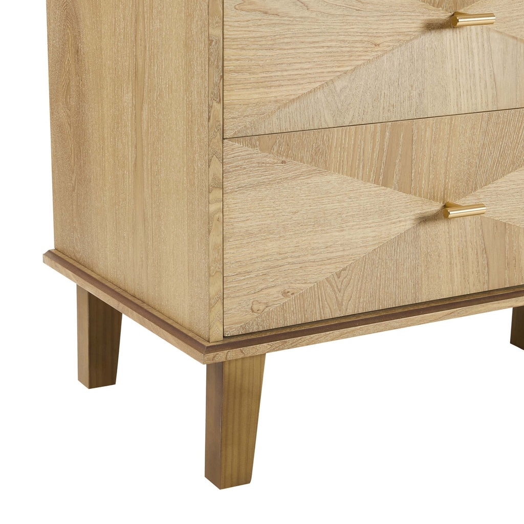 Commode concave à 6 tiroirs - Bois clair