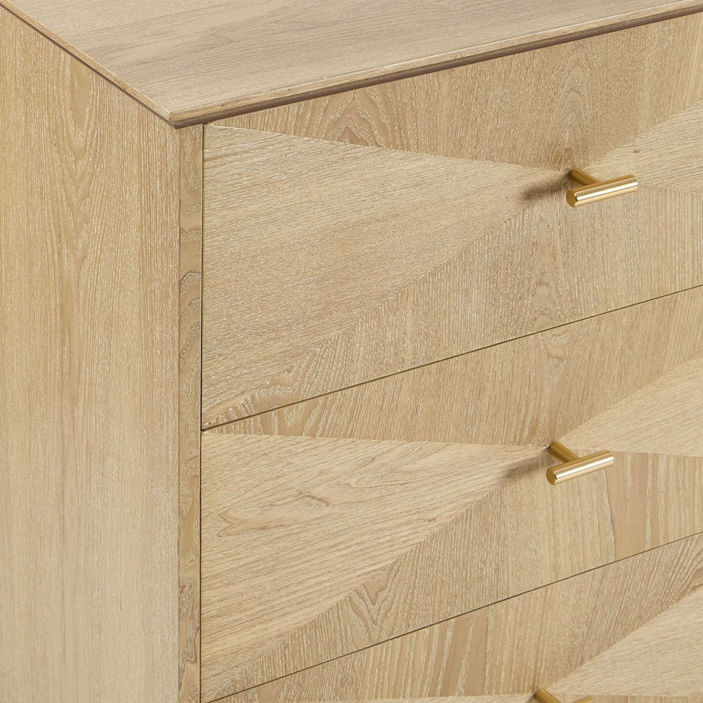 Commode concave à 6 tiroirs - Bois clair
