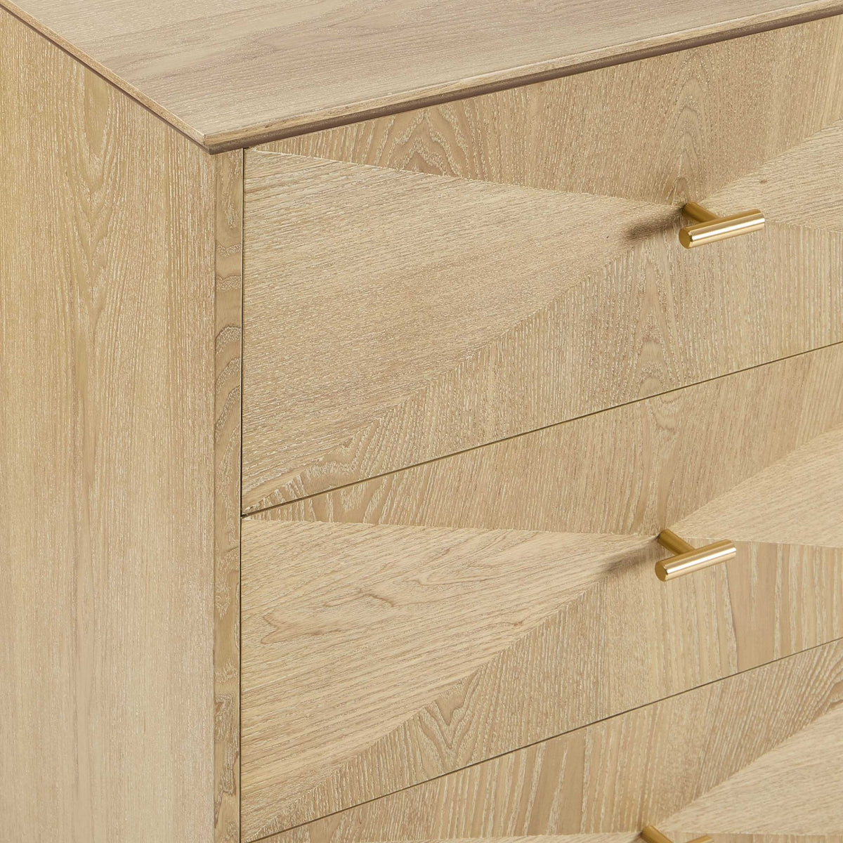 Commode concave à 6 tiroirs - Bois clair