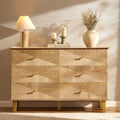 Commode concave à 6 tiroirs - Bois clair