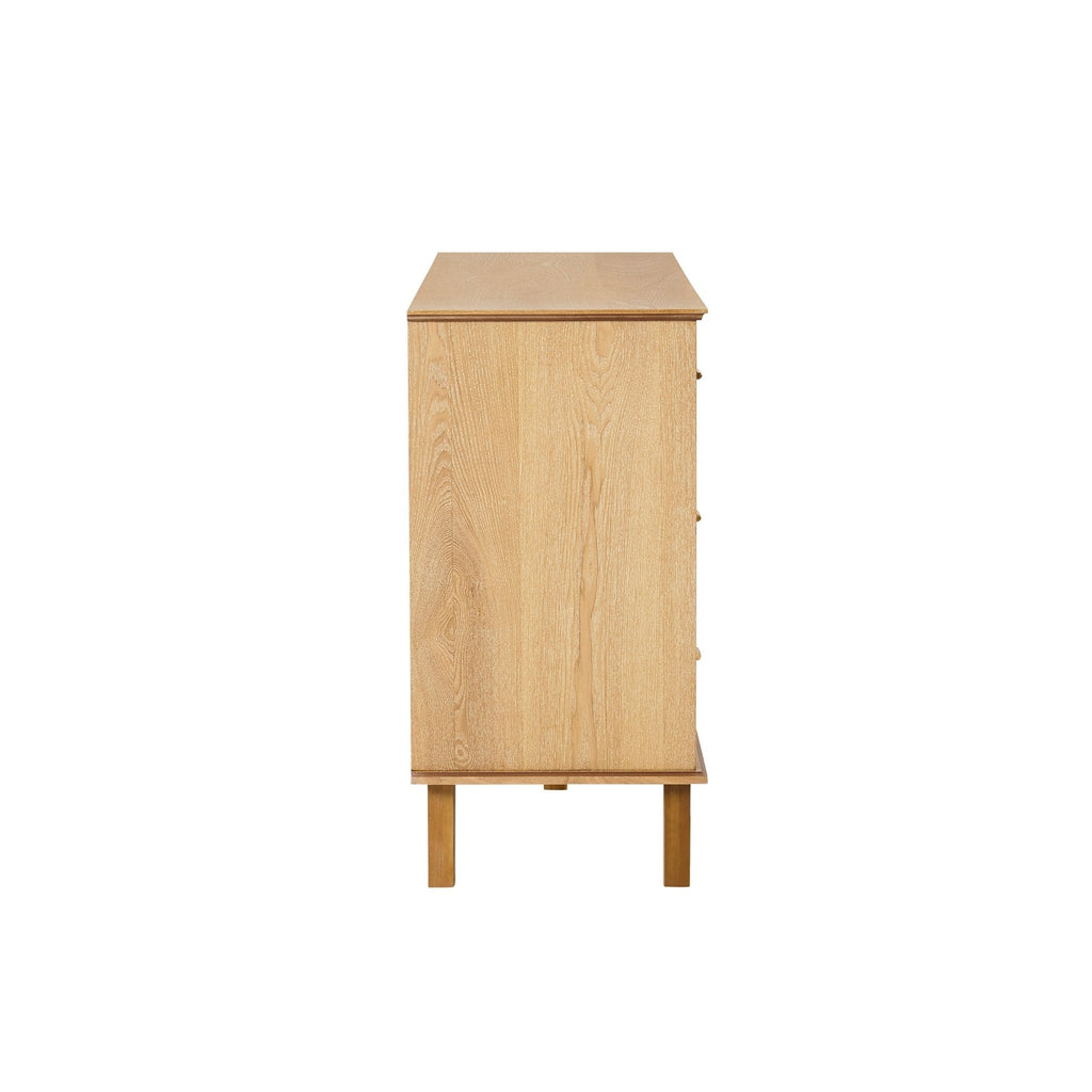 Commode concave à 6 tiroirs - Bois clair
