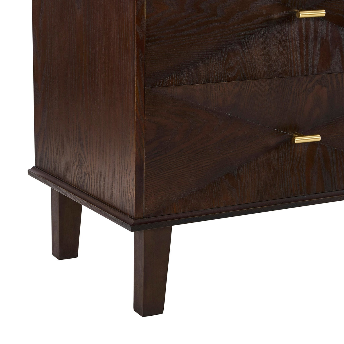 Commode 6 tiroirs concave – Noyer