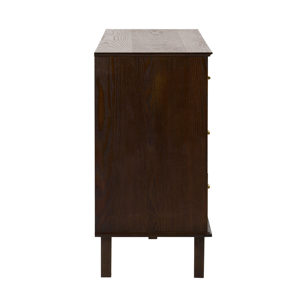 Commode 6 tiroirs concave – Noyer