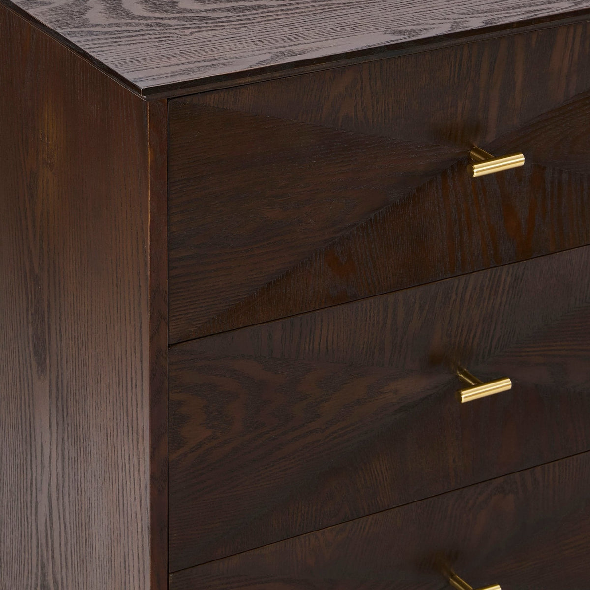 Commode 6 tiroirs concave – Noyer