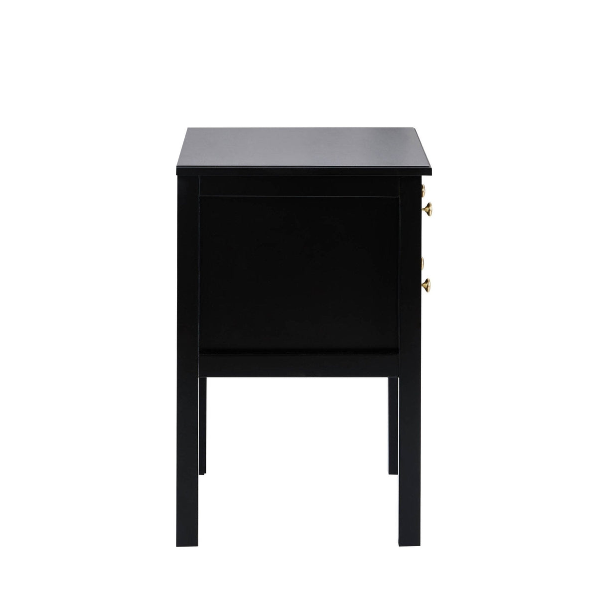Table de chevet 2 tiroirs - Noir
