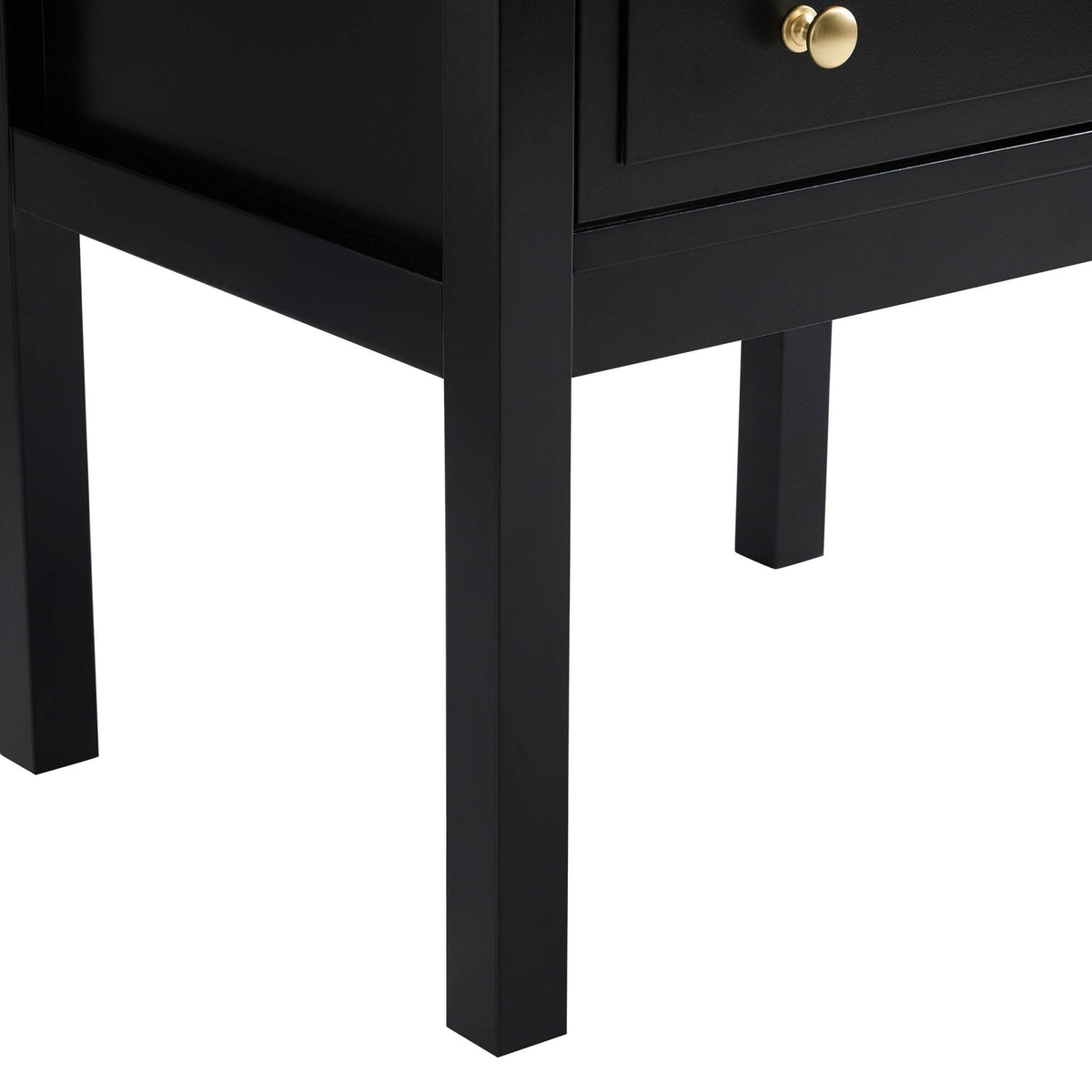 Table de chevet 2 tiroirs - Noir