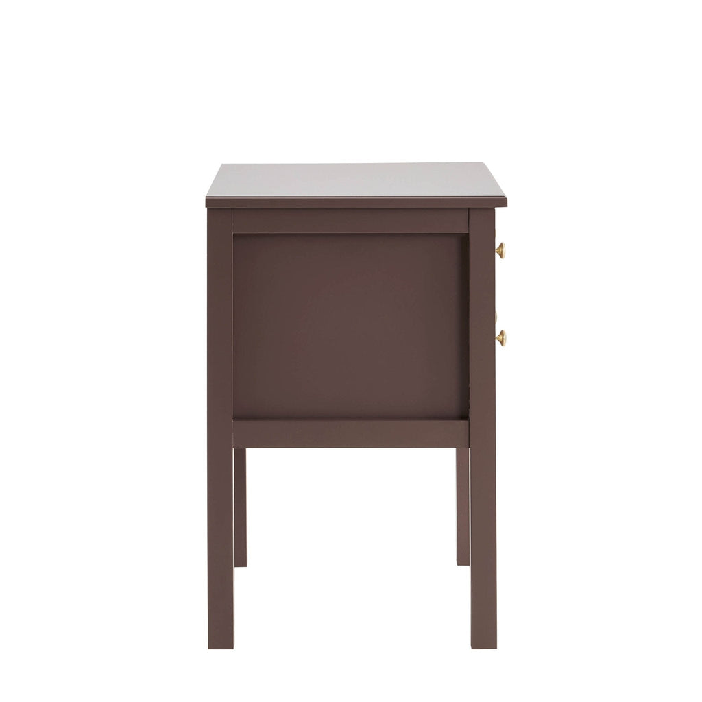 Table de chevet 2 tiroirs - Mocha