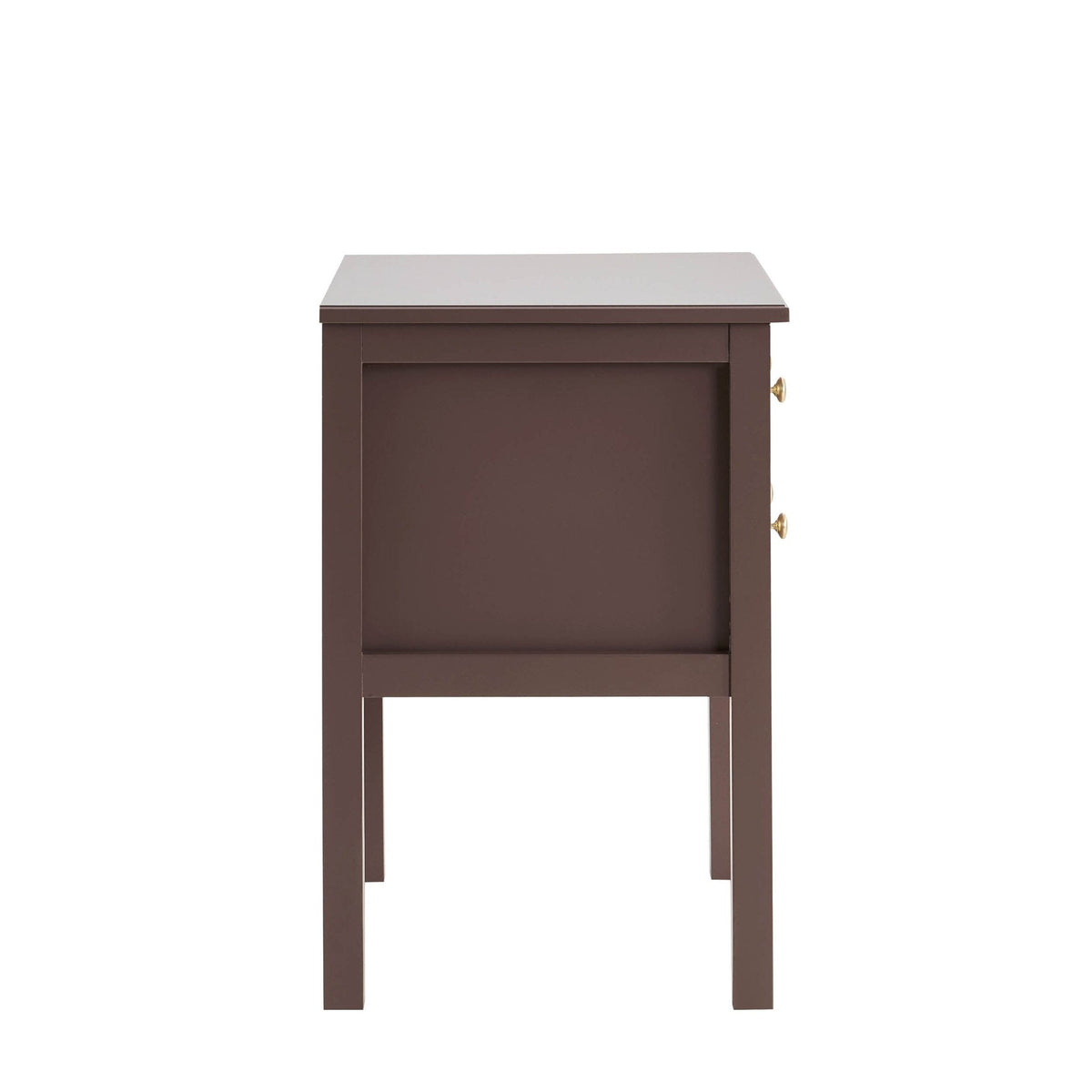 Table de chevet 2 tiroirs - Mocha