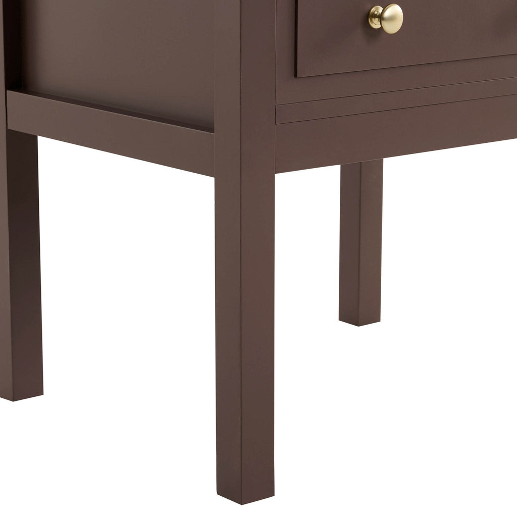 Table de chevet 2 tiroirs - Mocha