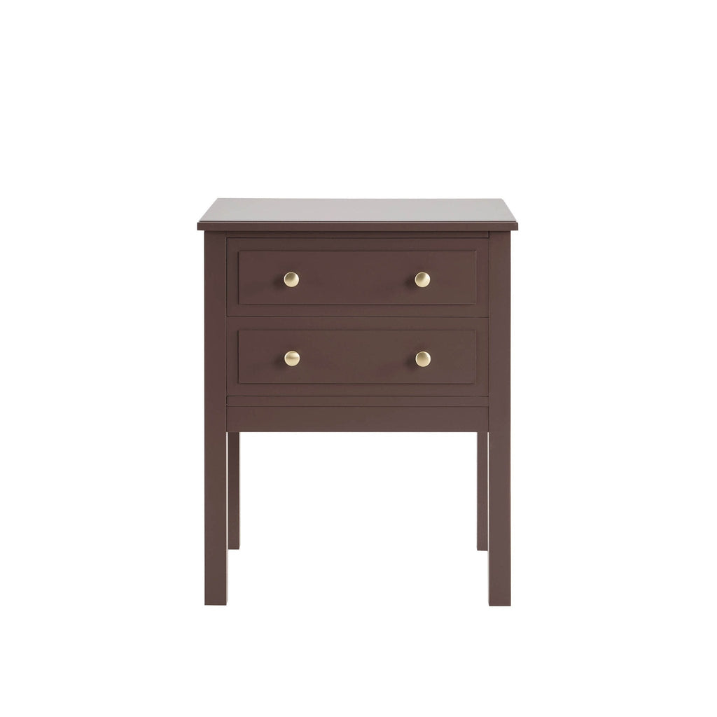 Table de chevet 2 tiroirs - Mocha