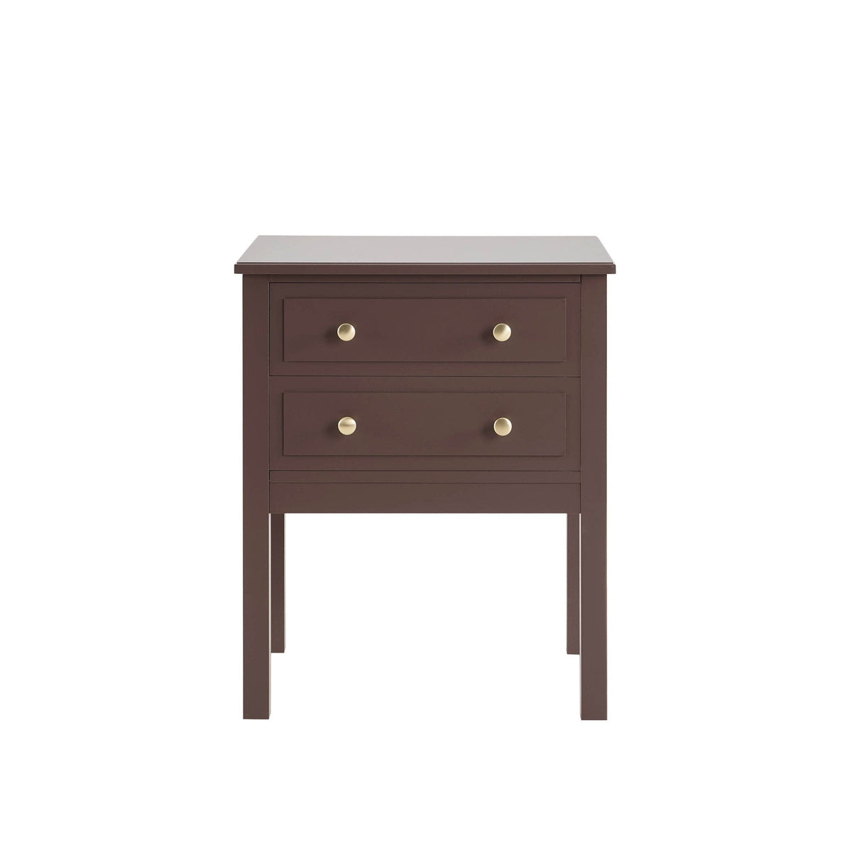 Table de chevet 2 tiroirs - Mocha