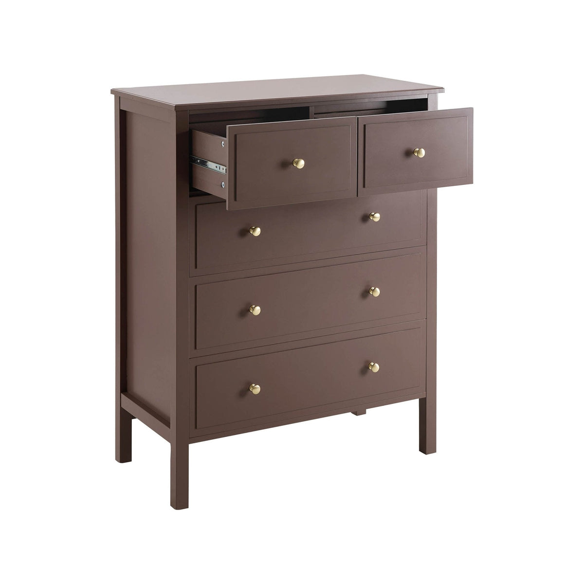 Commode 5 tiroirs - Moka