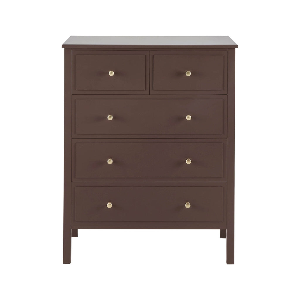 Commode 5 tiroirs - Moka