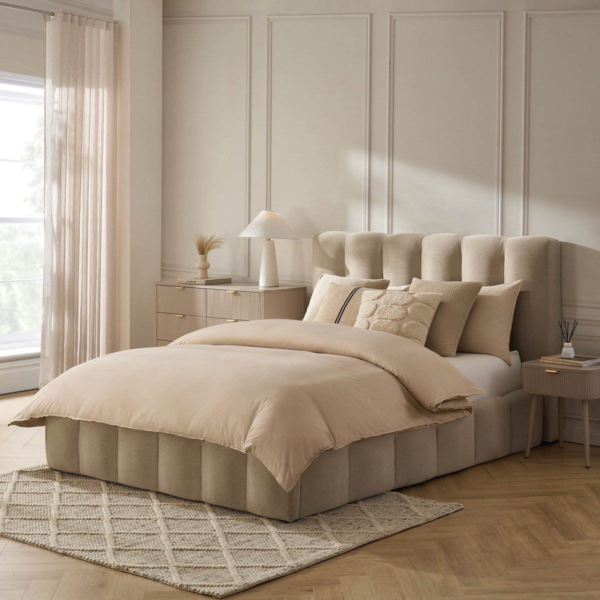 Table de chevet 1 tiroir - Taupe