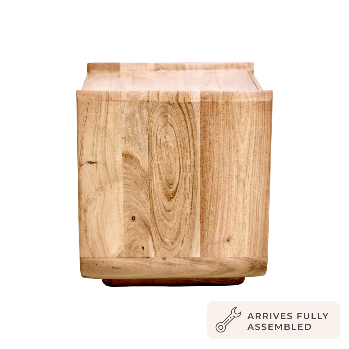 Table de Chevet 1 Tiroir en Bois d'Acacia - Bois Clair
