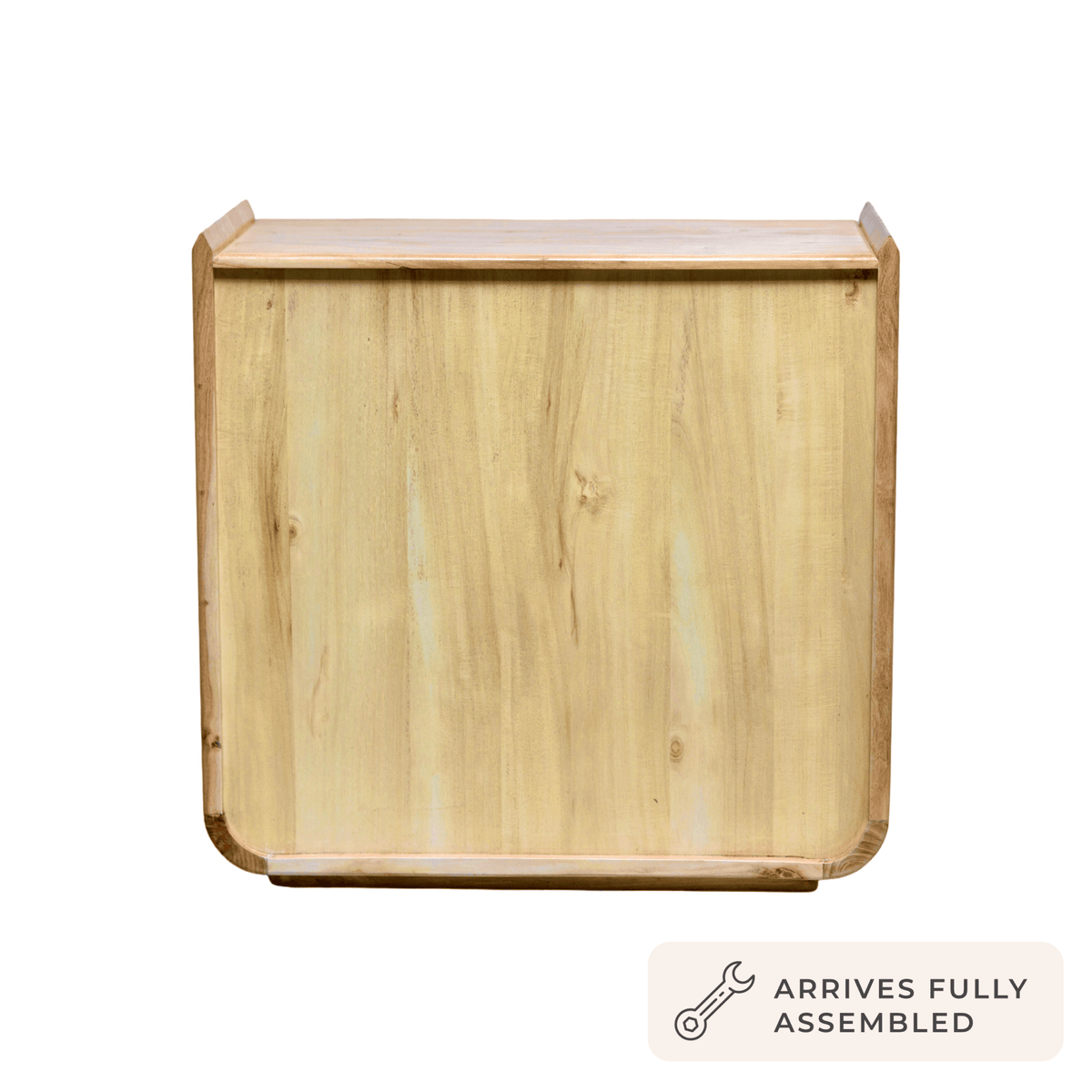 Commode en bois d'acacia à 3 tiroirs - Bois clair