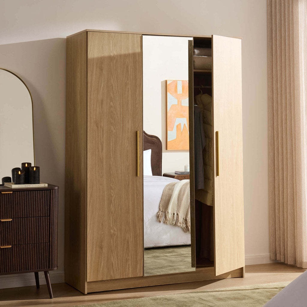 Armoire 3 portes - Bois clair