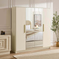 Armoire 4 portes - Crème