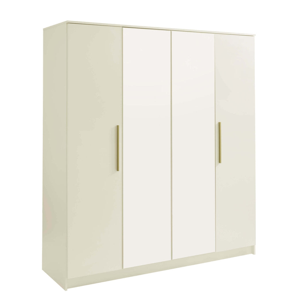Armoire 4 portes - Crème
