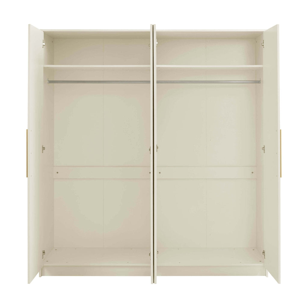 Armoire 4 portes - Crème