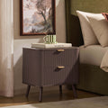 Table de chevet 2 tiroirs - Mocha