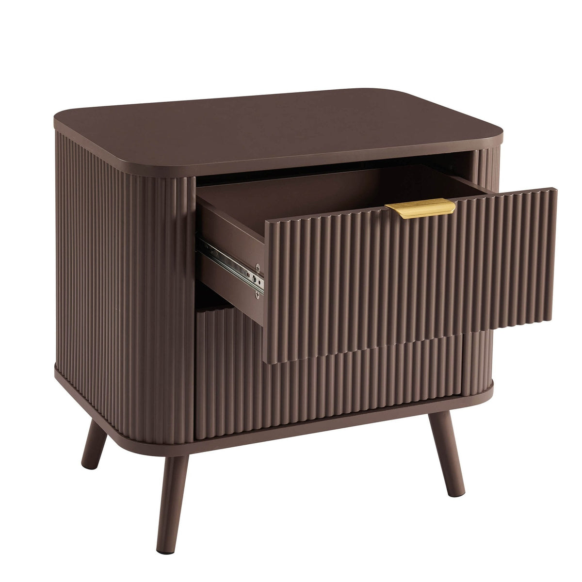 Table de chevet 2 tiroirs - Mocha