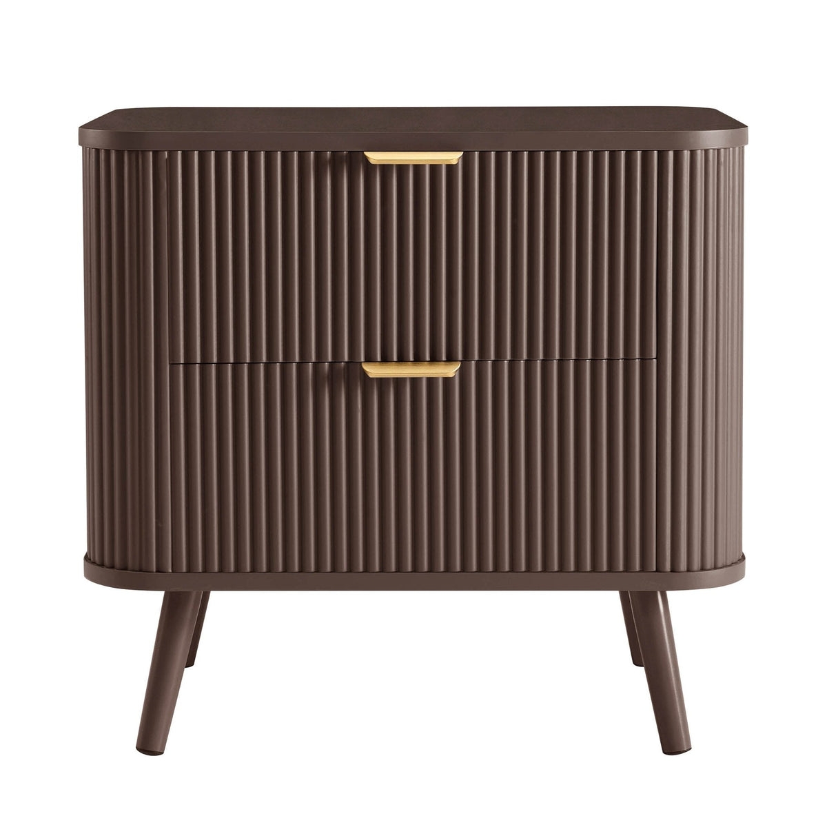 Table de chevet 2 tiroirs - Mocha