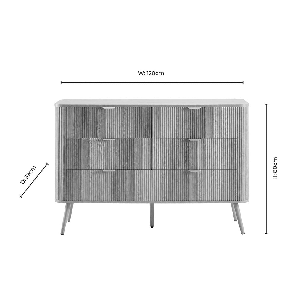 Commode à 6 tiroirs – Bois clair