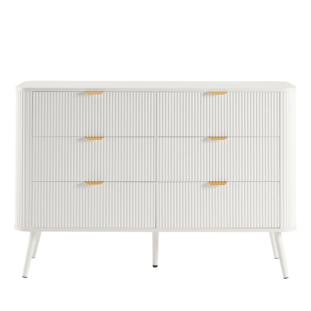 Commode 6 tiroirs - Blanc chaud