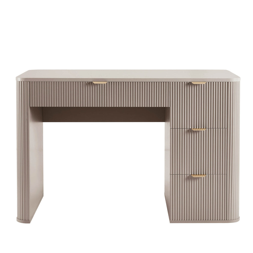 Grande coiffeuse avec tiroirs - Taupe