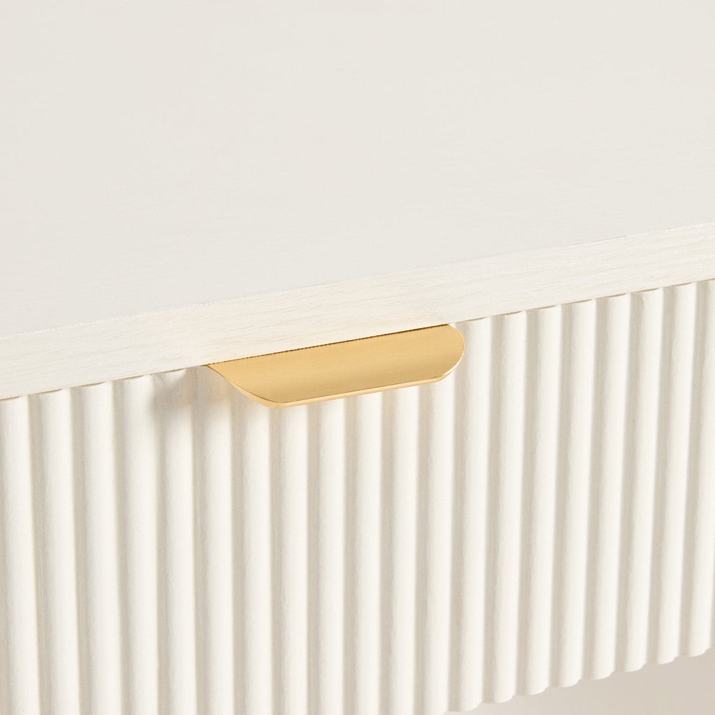 Grande coiffeuse avec tiroirs - Blanc chaud