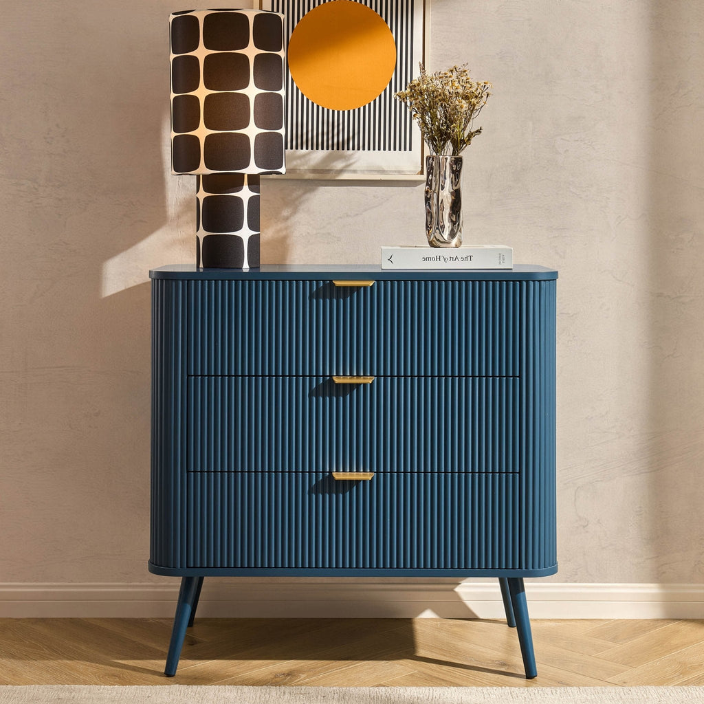 Petite commode à 3 tiroirs - Sarcelle