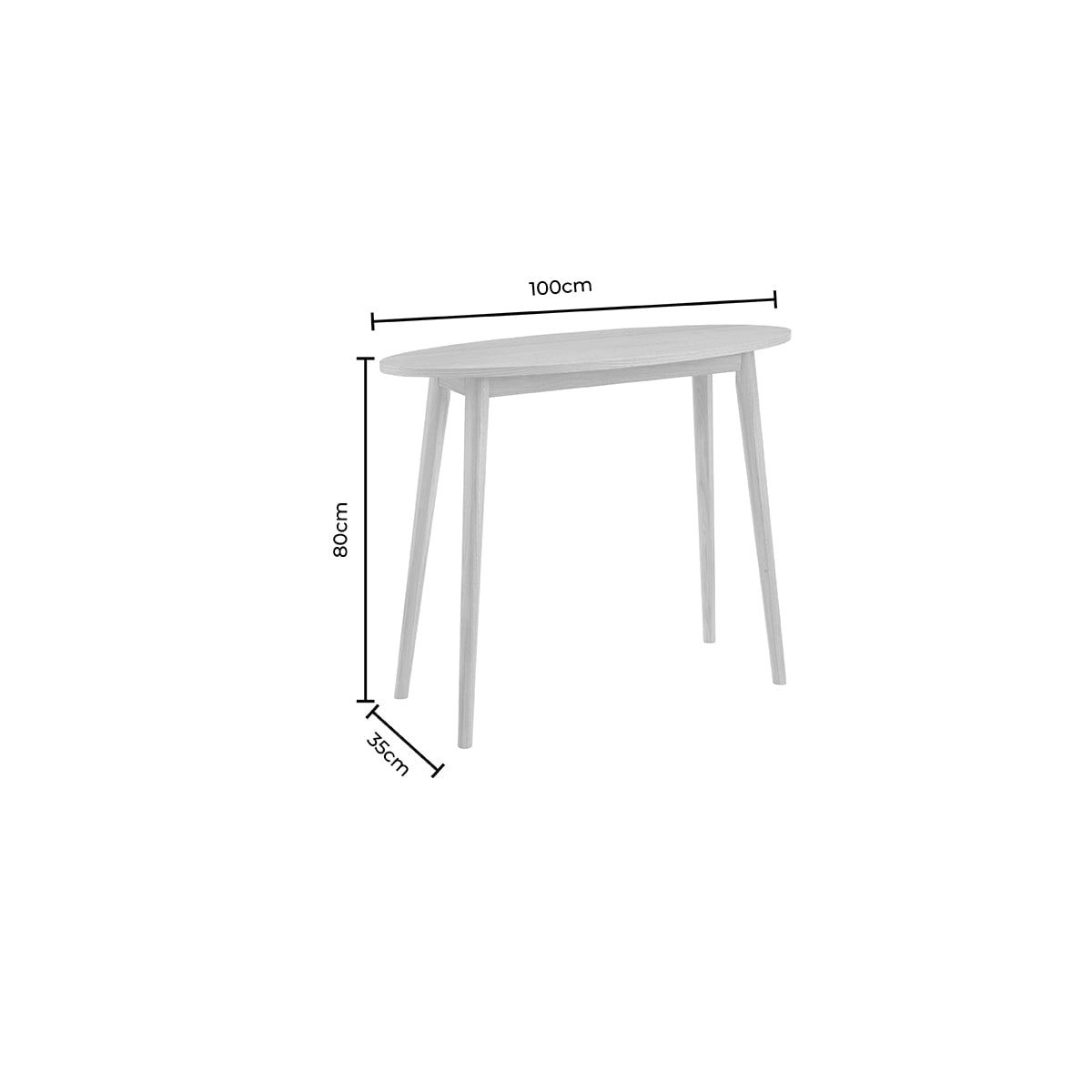 Console en chêne - Noyer