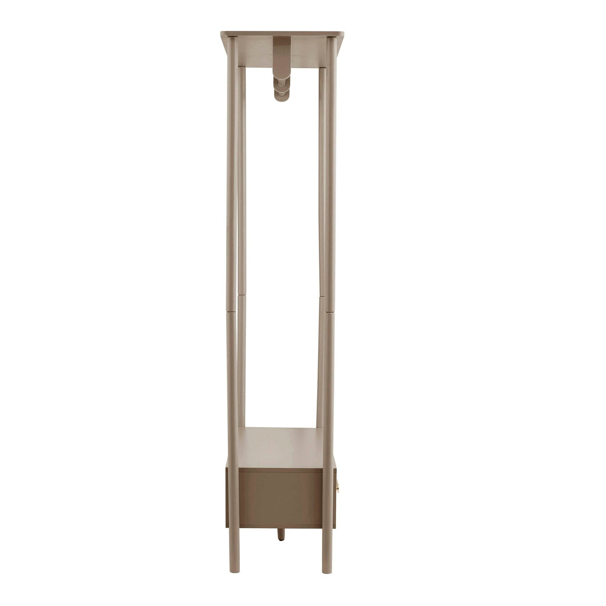 Portant à vêtements avec tiroirs - Taupe