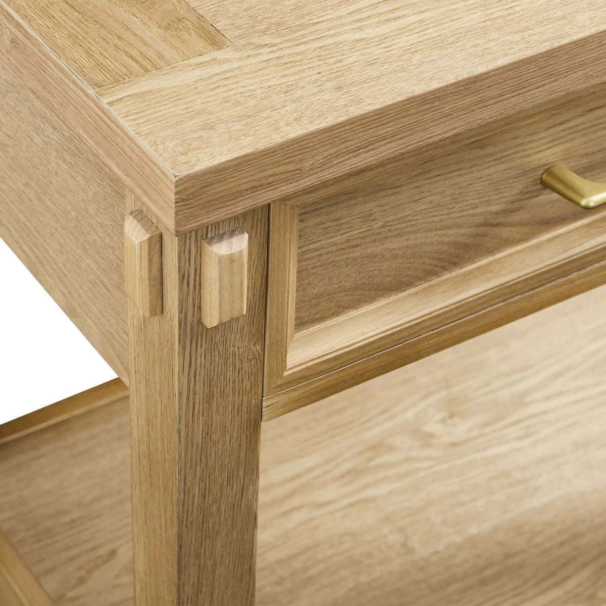 Table de chevet large 1 tiroir - Bois clair