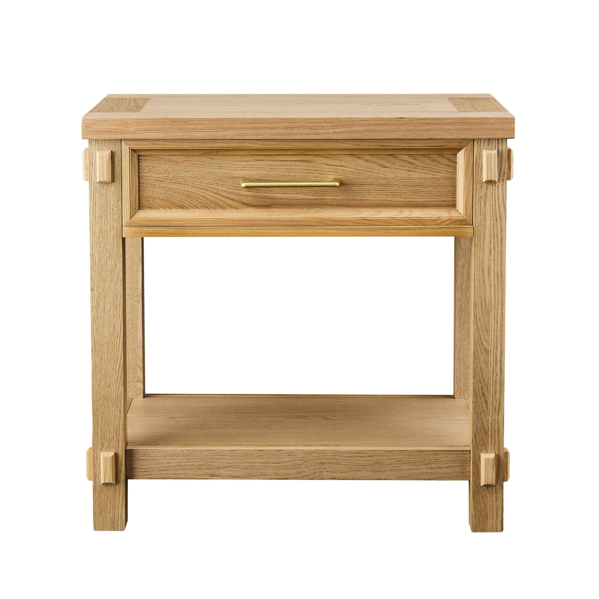 Table de chevet large 1 tiroir - Bois clair