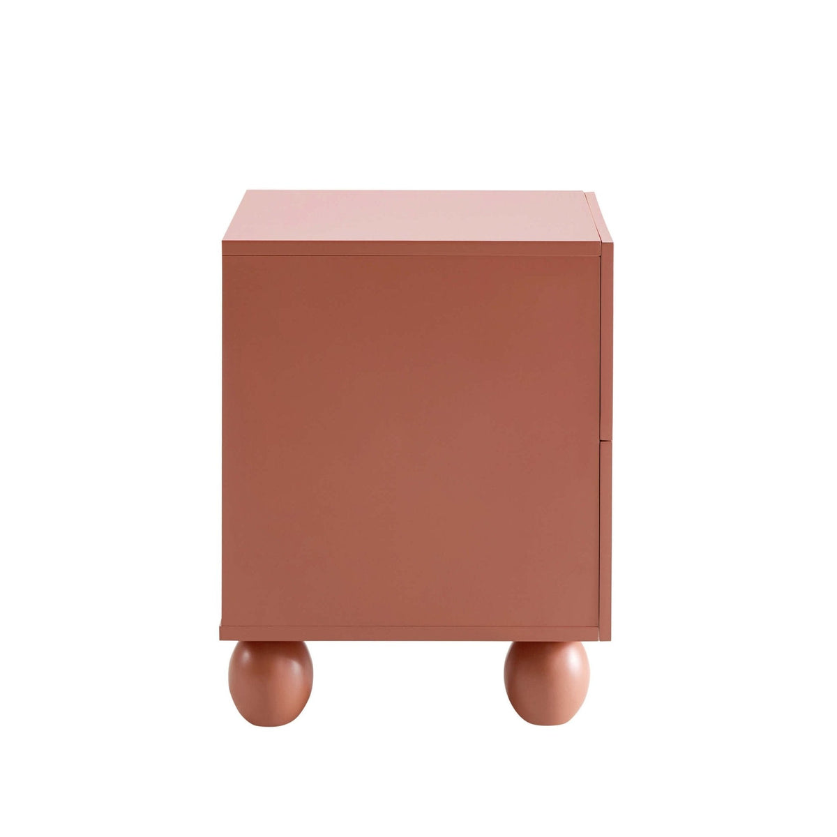 Table de chevet à 2 tiroirs Arch Front - Terracotta