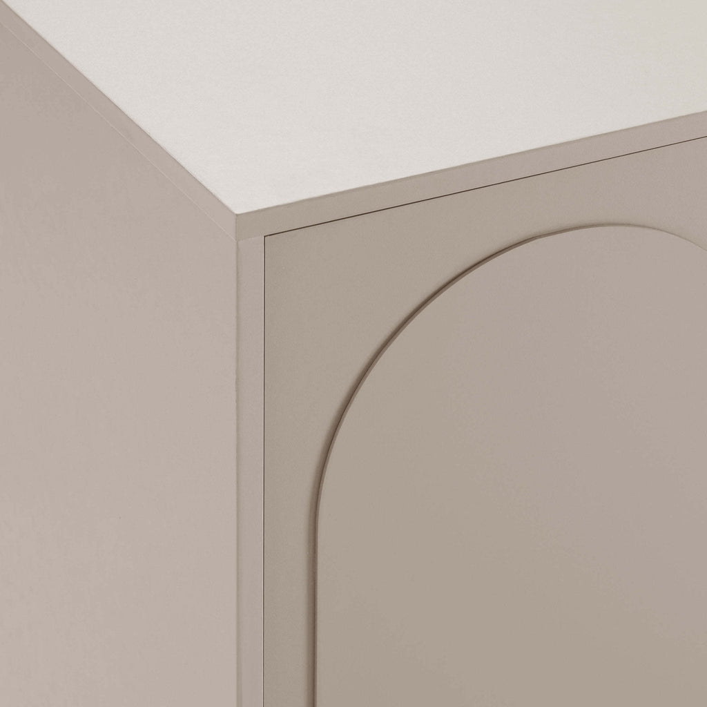 Bahut 4 portes en arche – Taupe