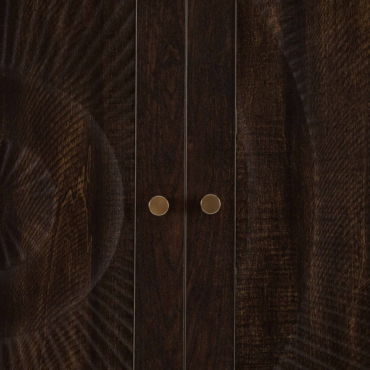 Armoire 3 portes en rotin avec tiroirs - Noyer