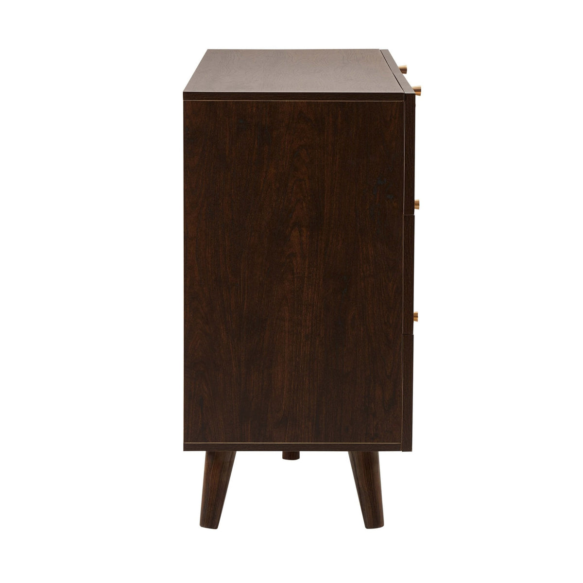 Commode en rotin 6 tiroirs - Noyer