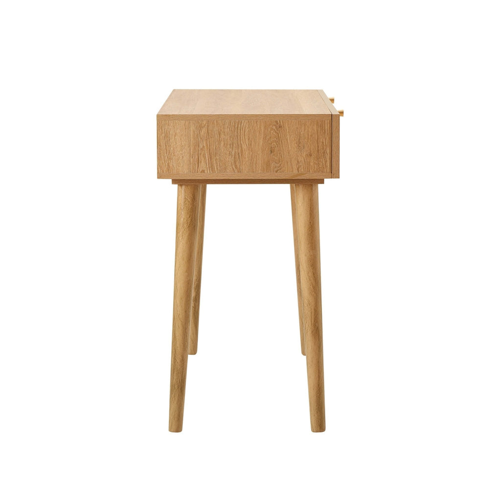 Coiffeuse en rotin avec tiroirs - Bois clair