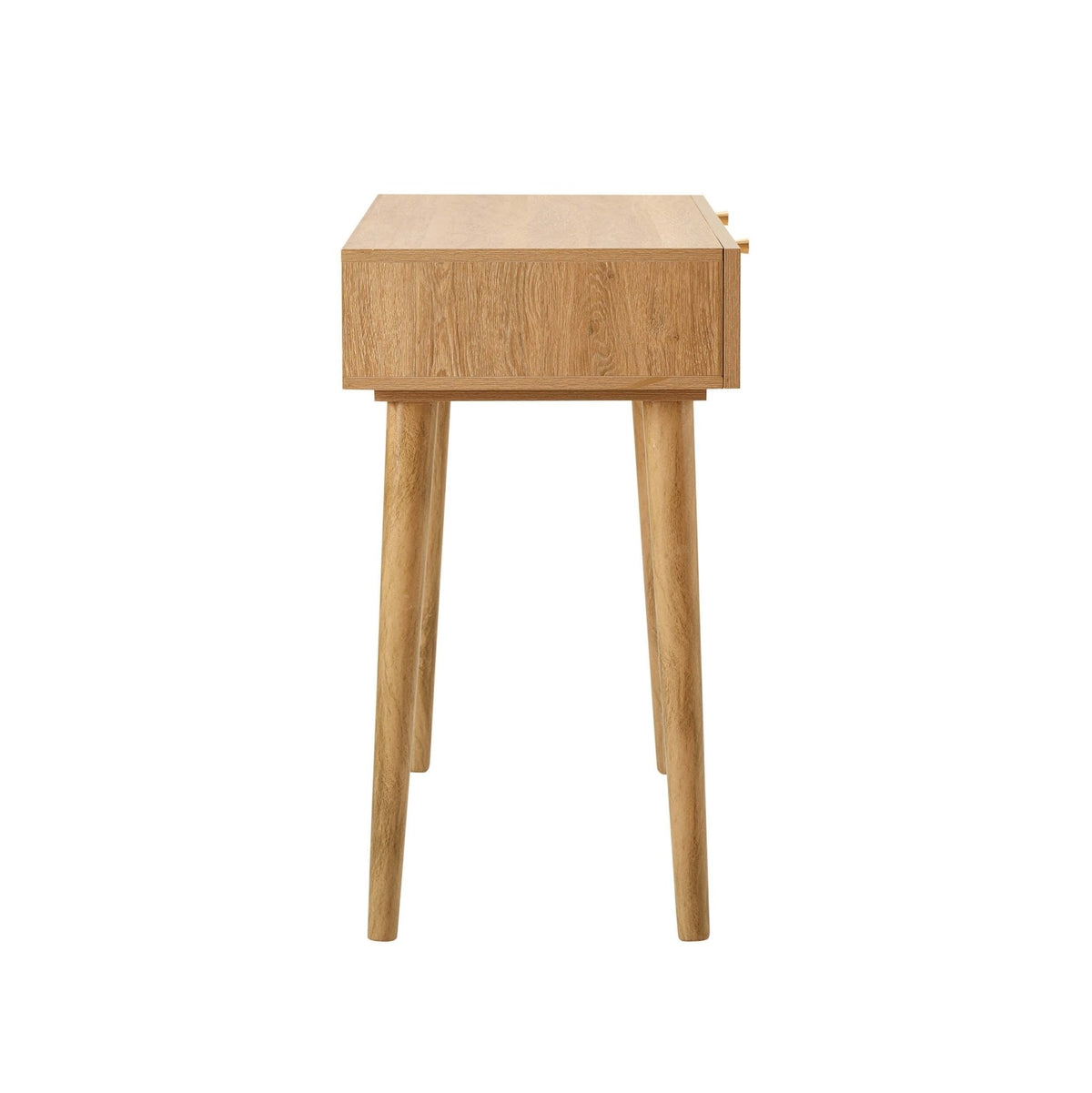 Coiffeuse en rotin avec tiroirs - Bois clair