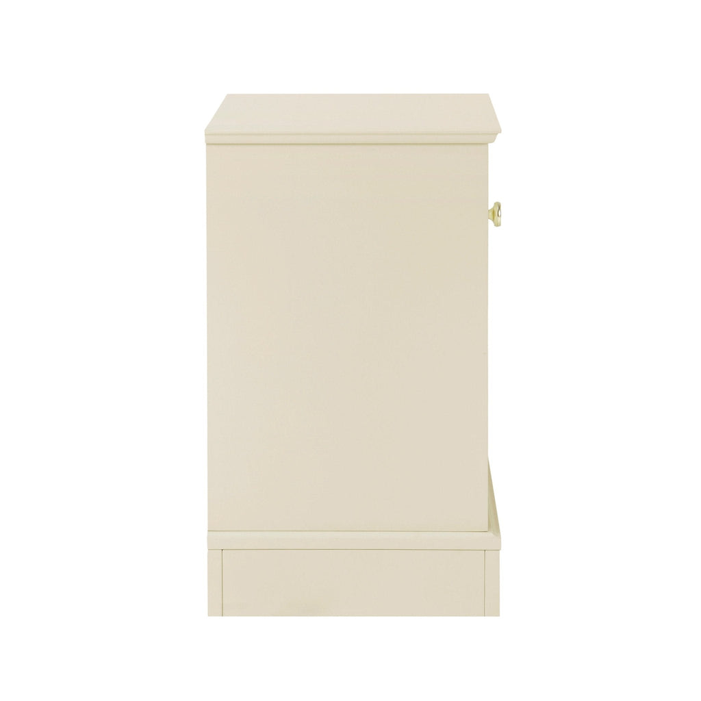 Table de chevet à 1 tiroir - Crème
