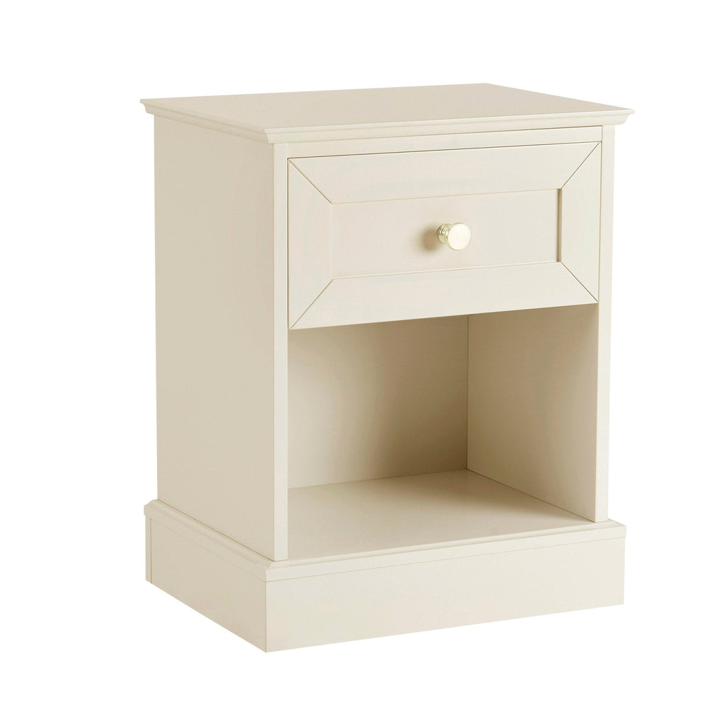 Table de chevet à 1 tiroir - Crème