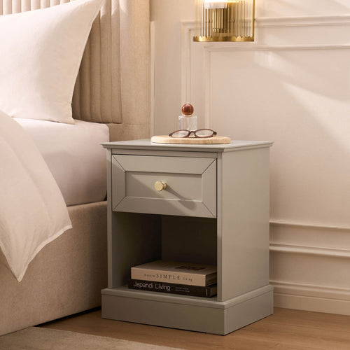 Table de chevet 1 tiroir - Taupe